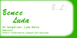 bence luda business card